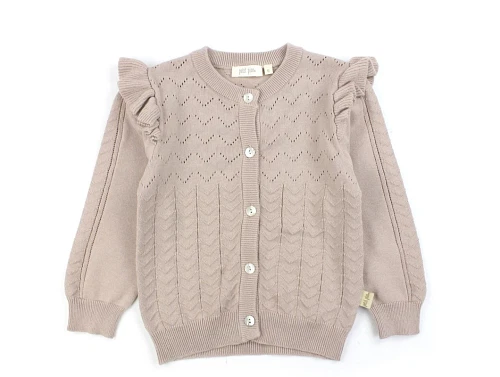 Petit Piao rose fawn cardigan